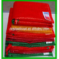 buena calidad de color rojo pp bolsa de malla de malla de cebolla bolsas de 50 * 80 cm de capacidad 30-35 kg